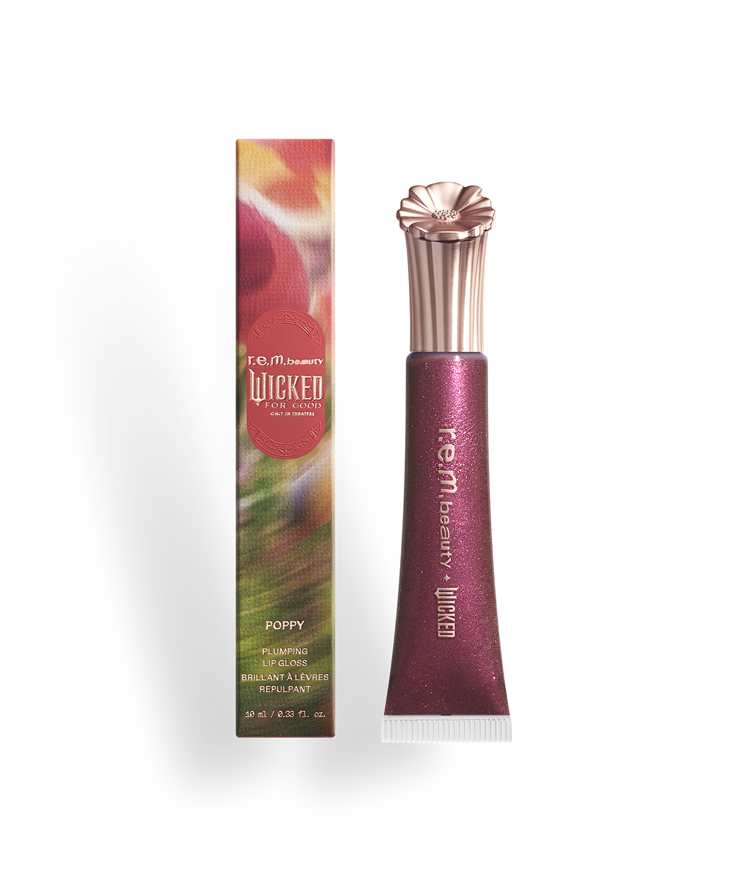 r.e.m. beauty x Wicked: For Good Poppy Plumping Lip Gloss